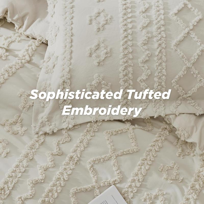 Tufted Boho Comforter Set – Soft, Chic & All-Season Comfort