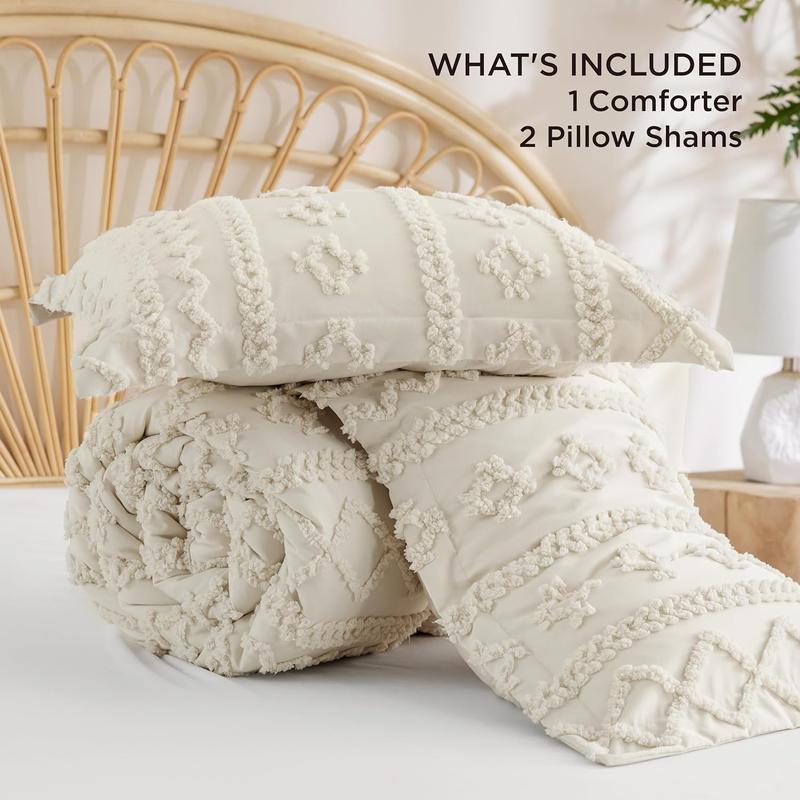 Tufted Boho Comforter Set – Soft, Chic & All-Season Comfort