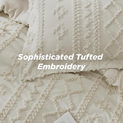 Tufted Boho Comforter Set – Soft, Chic & All-Season Comfort