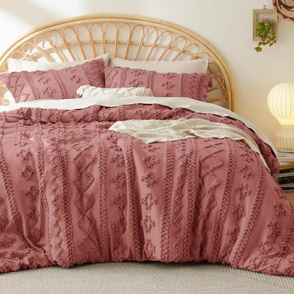 Tufted Boho Comforter Set – Soft, Chic & All-Season Comfort