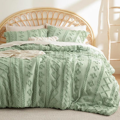 Tufted Boho Comforter Set – Soft, Chic & All-Season Comfort
